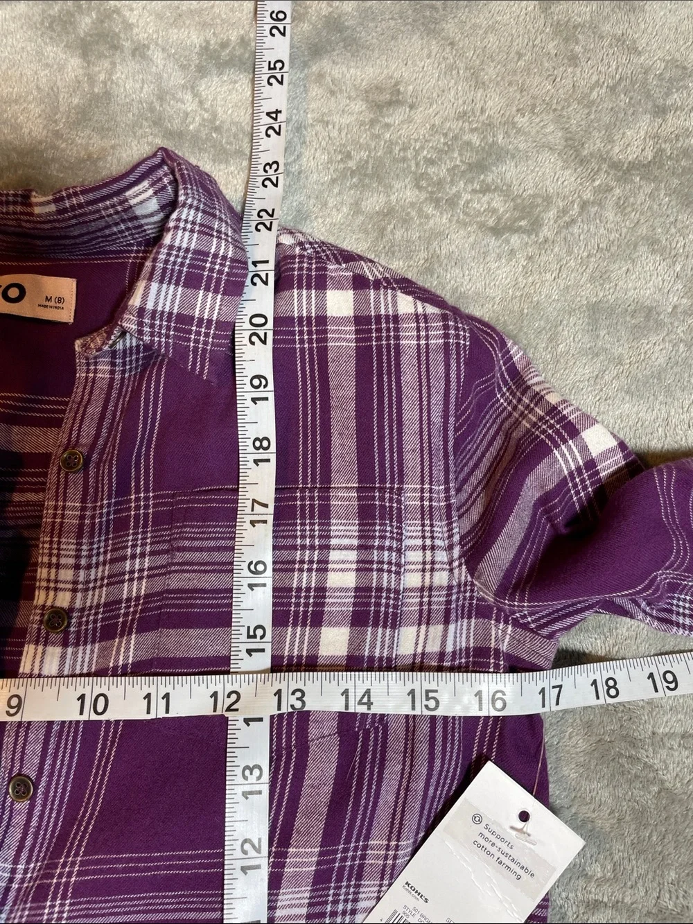 NWT SO Kids Purple Plaid Button Front Shirt